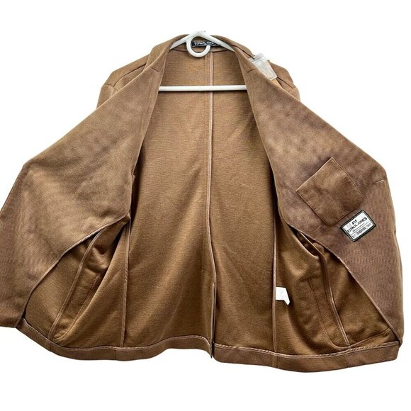 Paul Jones Men’s Casual Knit Blazer Jacket XL Camel Tan - NWT Lightweight Modern - Picture 4 of 7